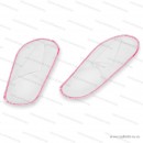 Тапочки процедурные Белые/ Шитые тапочки из спанбонда. Упаковка 25 пар. 